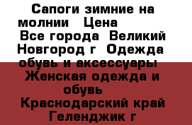 Сапоги зимние на молнии › Цена ­ 5 900 - Все города, Великий Новгород г. Одежда, обувь и аксессуары » Женская одежда и обувь   . Краснодарский край,Геленджик г.